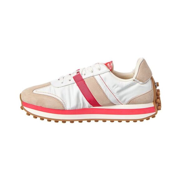 Ferragamo Iulia Suede-Trim Sneaker, White - Picture 2 of 5